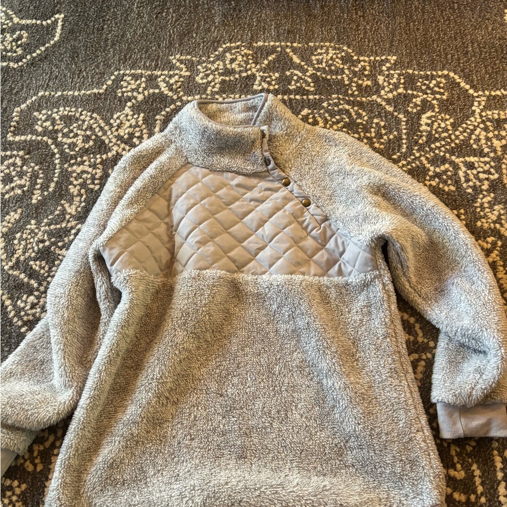 Gray Quilted Women's Sweater